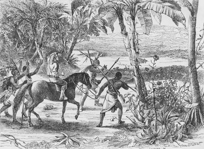 Ich sah mit unendlichem Vergnügen das große Ziel meiner Mission, - den lang gesuchten majestätischen Niger, der in der Morgensonne glitzerte, 1860 von Mungo Park